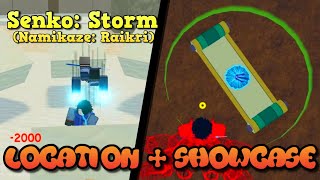 Senko Storm Namikaze Raikiri Location  Showcase  Shindo Life [upl. by Colpin]