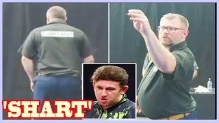 Darts star James Wade farts next to rival then releases statement making shart excuse [upl. by Akinohs]