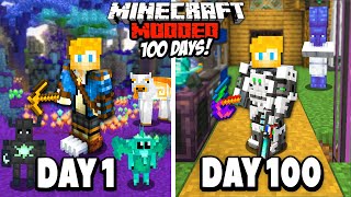 I Survived 100 Days in ALL THE MODS 9 in Hardcore Minecraft [upl. by Nnylirak800]