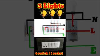 4 switch amp1socket electric switch switchboardwiring [upl. by Lester]