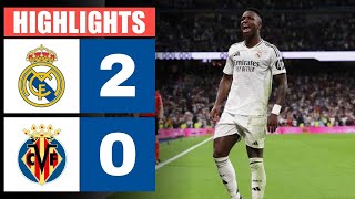 🔴 Resumen  Real Madrid vs Villarreal 2  0  HIGHLIGHTS  LaLiga 202425 [upl. by Nahgaem372]