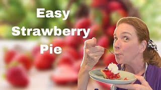 Easy Strawberry Pie with Graham Cracker Crust  Best Nobake Recipe for Strawberry Lovers [upl. by Eillac]