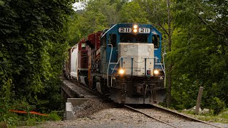 Chasing RDHJ on the Vermont Rail System  7524 [upl. by Assilev982]