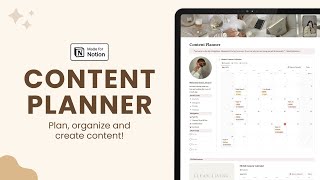 Content Planner Walkthrough  Notion ✨ [upl. by Nyar493]