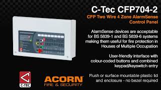 CTec CFP7042 CFP Two Wire 4 Zone AlarmSense Control Panel  Acorn Fire amp Security [upl. by Gnol]