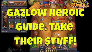 FTP Gazlowe Heroic Orange Quest EZ Win  Warcraft Rumble [upl. by Hakvir700]