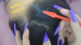 ASMR Hair Sound With Scalp Check amp Hair Exam With Tools Relaxing For Deep Sleep [upl. by Anagnos]