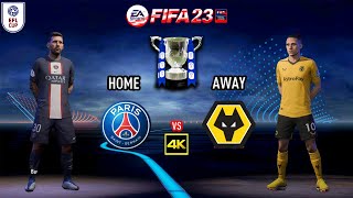 FIFA 23  Paris SaintGerman Vs Wolves  CARABAO CUP 2324  Gameplay4k60 [upl. by Anirbes]