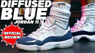 Jordan 11 Retro Low Diffused Blue Review [upl. by Witha969]