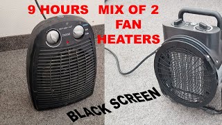 ► WHITE NOISE  1MULTI FAN HEATER SOUND FOR SLEEP RELAX AND STUDY  BLACK SCREEN  9 hours [upl. by Isolde]