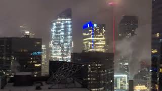 Toronto New Year 2024 Countdown Fireworks 🎇  Rooftop madebygoogle [upl. by Ondrej717]