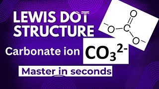 Master CO3 2 lewis dot structure  Carbonate ion [upl. by Hsirrap856]