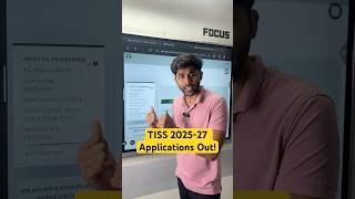 TISS 202527 Applications Announced  What You Need To Know [upl. by Ellga]