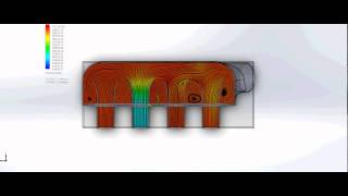 SolidWorks Transient Analysis of a 4 Cylinder Intake Manifold [upl. by Llenwad]