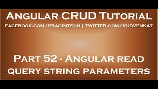 Angular read query string parameters [upl. by Hayarahs]