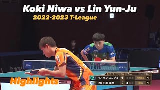 Lin YunJu 林昀儒 vs Koki Niwa 丹羽孝希  20222023 TLeague HD Highlights [upl. by Hake]