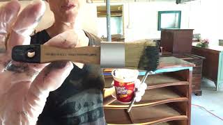 1st Coat of Graphite Paint TutorialVideo 3 in series of painting a dresser with Annie Sloan Paint [upl. by Edyth345]