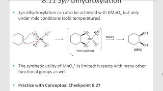 Ch8 11 Syn Dihydroxylation [upl. by Rossing486]