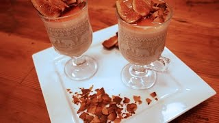 Festive Menu Dessert Orange fig panna cotta with cinnamon tuile [upl. by Aihsenet]