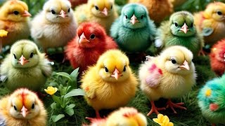 chicken best variety colourful chicks chicken my sweet colourful chicks [upl. by Nylhtiak]