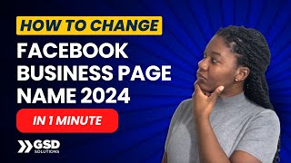 How to Change Facebook Business Page Name 2024  1 Minute Tutorial [upl. by Einnos]