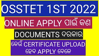 OSSTET EXAM 2022DOCUMENTSCERTIFICATE REQUIREDOSSTET ONLINE APPLY 2022OSSTET NOTIFICATION 2022 [upl. by Leva872]