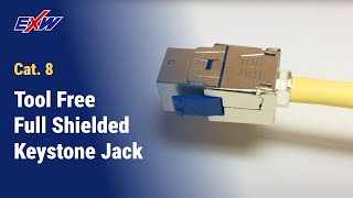 How to terminate the GHMT Verified RJ45 Connector Cat8 Tool Free Full Shielded Keystone Jack [upl. by Ahselrak]