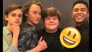 IT Movie Cast😊😊😊  Finn Jack Wyatt and Jaeden CUTE AND FUNNY MOMENTS 2018 2 [upl. by Atiugal]