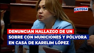 🔴🔵Denuncian hallazgo de un sobre con municiones y pólvora en la puerta de la casa de Karelim López [upl. by Rez738]