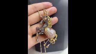 Ma Dao Cheng Chengs Natural Barnock Pearl Brooch Pendant S925 Silver fashion pendant [upl. by Ellene]