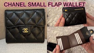 CHANEL Small Flap Wallet UNBOXING  WHAT FITS INSIDE [upl. by Intyrb]