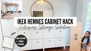 IKEA HEMNES SHOE CABINET HACK I SHOE STORAGE IDEAS I ENTRYWAY MAKEOVER PT1 [upl. by Doehne]