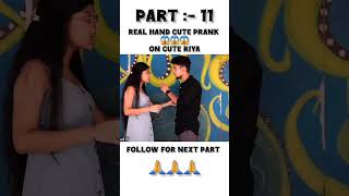 Real 🤚Hand Cut 🥱Prank On Cute Riya Part 11shortsprankshowharshittrendingprankvideoprank [upl. by Panta]