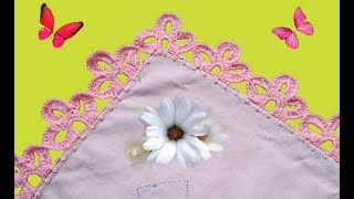 PUNTILLA NUM 560 PARA SERVILLETAS SUPER BONITA Y FÁCILcrochet parati arte tejidos tutorial [upl. by Aivatnohs]