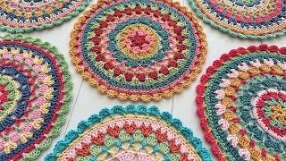 Easy Crochet Doily Tutorial  Granny Circle Along [upl. by Scriven]