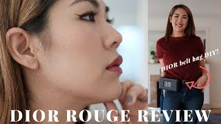 Dior Rouge Couture 💄 set review  DIOR belt bag DIY [upl. by Yob]