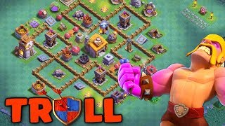 O MELHOR LAYOUT TROLL CC6 BH6 PARA VILA DO CONSTRUTOR  CLASH OF CLANS [upl. by Arch]