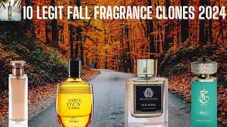 10 Mostly LONG LASTING and LEGIT Clone Fragrances Fall 2024 [upl. by Nairam839]