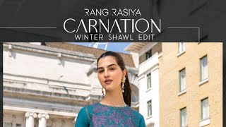 CARNATIONS BY RANG RASIYA EMBROIDERED WINTER COLLECTIONS [upl. by Eenafets]