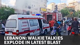 Walkietalkie explosions reported in Lebanon after deadly pager attack [upl. by Hwang]