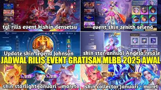 UPDATE JADWAL RILIS EVENT GRATISAN MLBB 2025 AWAL EVENT KISHIN DENSETSU KOF ZENITH SELENA STAR [upl. by Rettuc351]