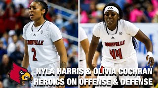 Louisville Gets Heroics On Offense amp Defense From Nyla Harrs amp Olivia Cochran [upl. by Naitsihc]