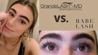 BABE LASH VS GRANDE LASH MD  BEST LASH SERUM [upl. by Ylicic]