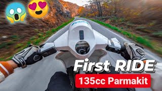 Onboard vespa 135cc Wforce ammiocuggino 1°TEST [upl. by Etteinotna]