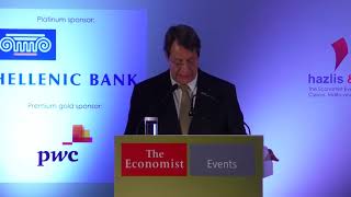 Nicos Anastasiades at The Economists 13th Cyprus Summit [upl. by Leffen]