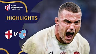 Farrell overcomes Fiji fightback  England v Fiji  Rugby World Cup 2023 Highlights [upl. by Dlawso]