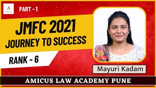 Tips for Success by JMFC Selected candidate  Mayuri Kadam  Rank 6  JMFC 2021  Part 1 [upl. by Xonk]