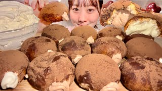 ASMR Chocolate Cream Donuts【Mukbang Eating Sounds】【English subtitles】 [upl. by Silverman]