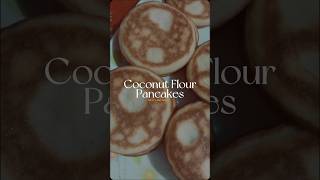 EASY LOW CARB COCONUT FLOUR PANCAKES  SHORTS [upl. by Zzahc385]