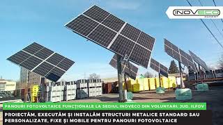 PROIECT  Structuri metalice pentru panouri fotovoltaice executate de INOVECO [upl. by Maddi404]